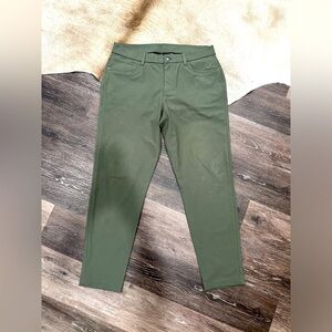 Lululemon ABC Slim Fit Trouser Pants Warpstreme Men 32 Stretch Dark Forest Green